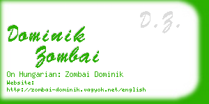 dominik zombai business card